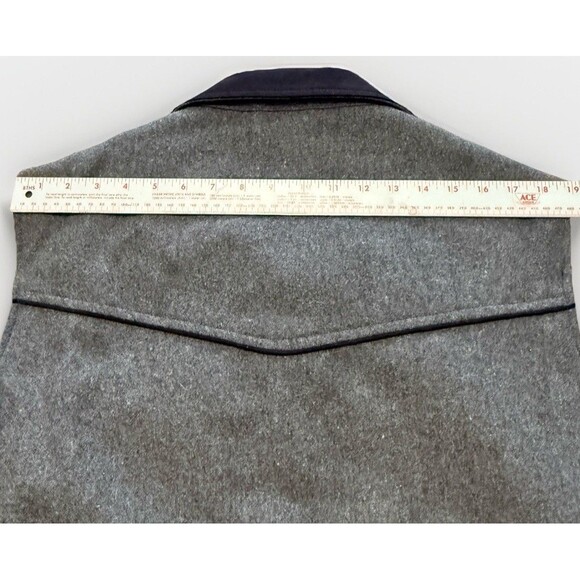 Cripple Creek Vest Mens Large Brown Wool Blend Western Rancher Cowboy Wear - Picture 11 of 13